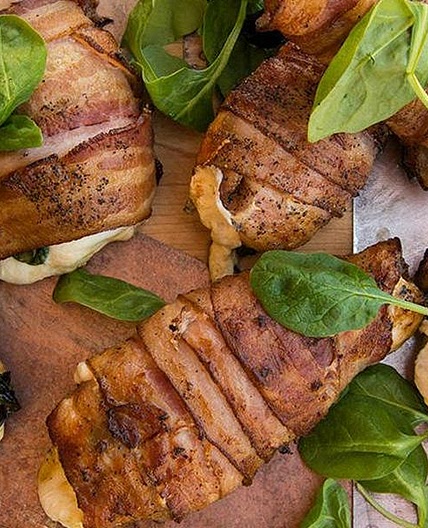 Bacon-Wrapped Stuffed Chicken Breast
