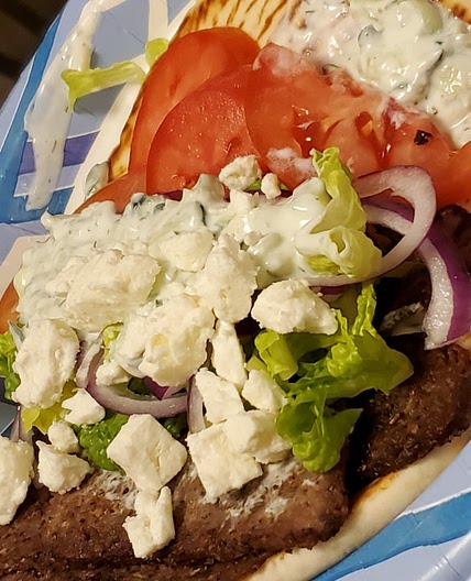 Gyros with Homemade Tzaziki Sauce