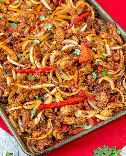 Keto sheet pan fajitas