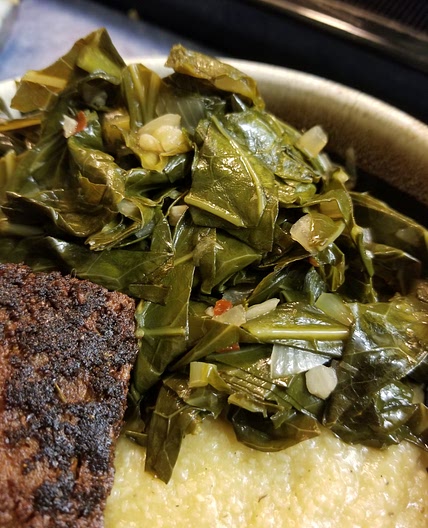Smoky vegan collard greens