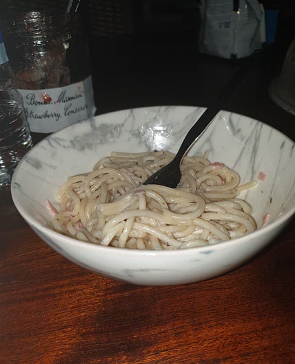 Delicious Spaghetti With Sausage And Ham