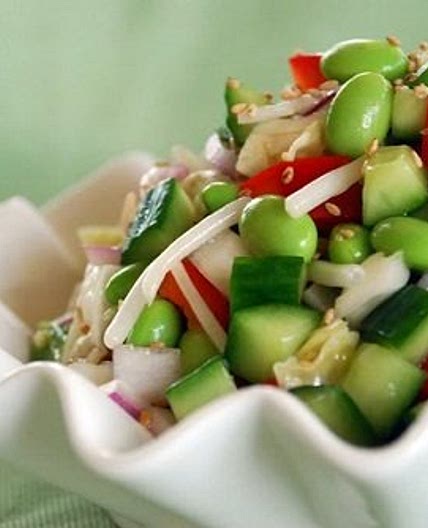 Edamame Salad with Rice Vinegar Vinaigrette