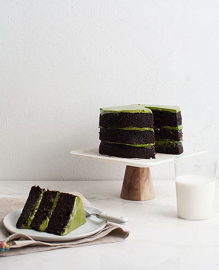 Triple Layer Chocolate Matcha Cake
