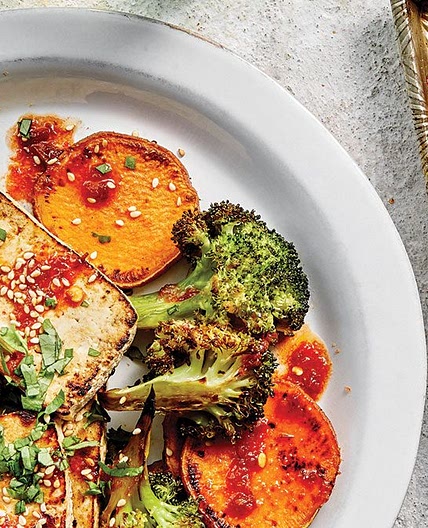 Ginger-Chili Tofu With Broccoli & Sweet Potatoes