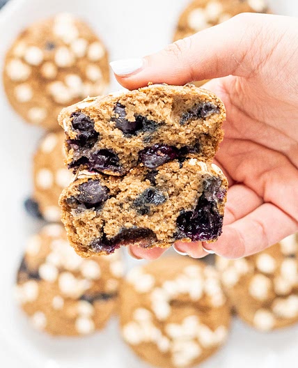 Moist Vegan Blueberry Muffins (oil-free, gluten-free)