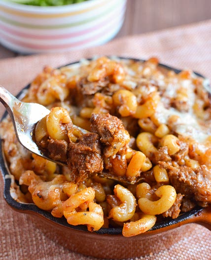 Pulled Pork Pasta Bake