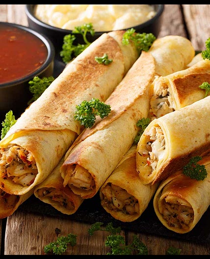 Oven-Baked Chicken Taquitos