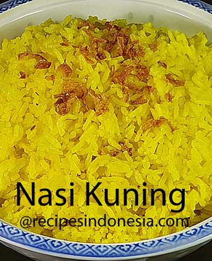 Indonesian Nasi Kuning | Yellow Turmeric Rice
