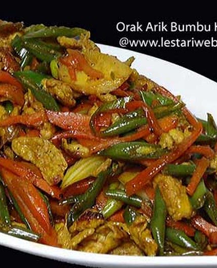 Scrambled Egg Bean with Sweet Soy Sauce