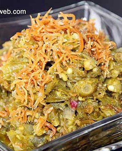 Green Chilli Sambal with baby Anchovies