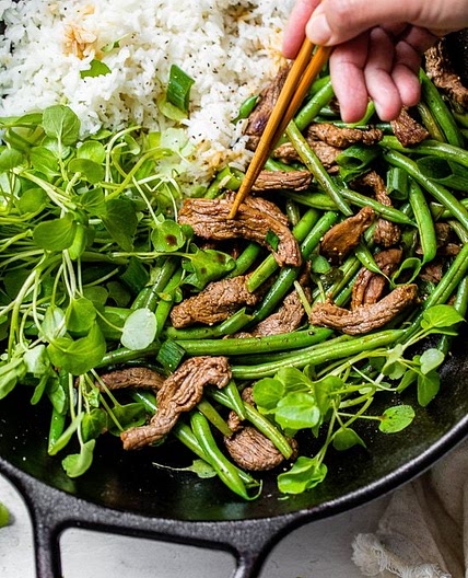 Beef Negimaki Stir Fry