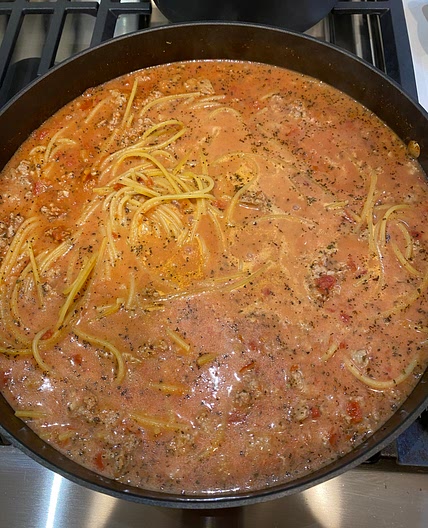 One pan spaghetti