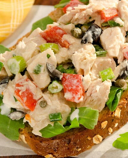 Open-Faced Mediterranean Tuna Sandwiches
