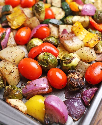 Roasted vegetables in the oven