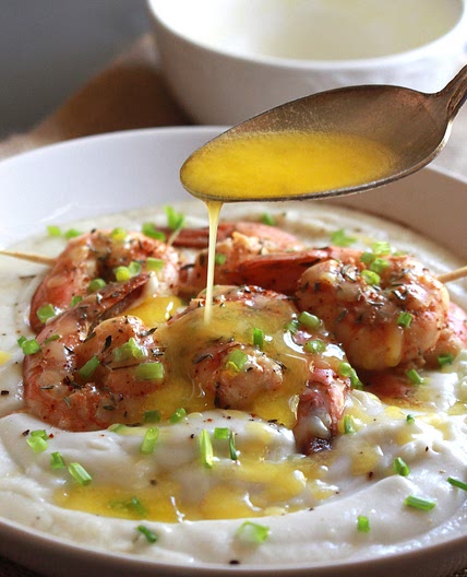 GARLIC LIME SHRIMP with CAULIFLOWER PURÉE