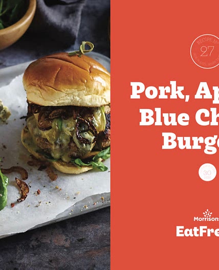 Pork, Apple & Blue Cheese Burgers