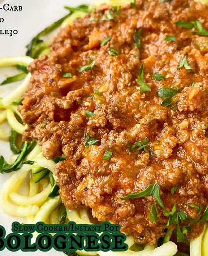 Slow Cooker/Instant Pot Bolognese (Low-Carb, Paleo, Whole30)
