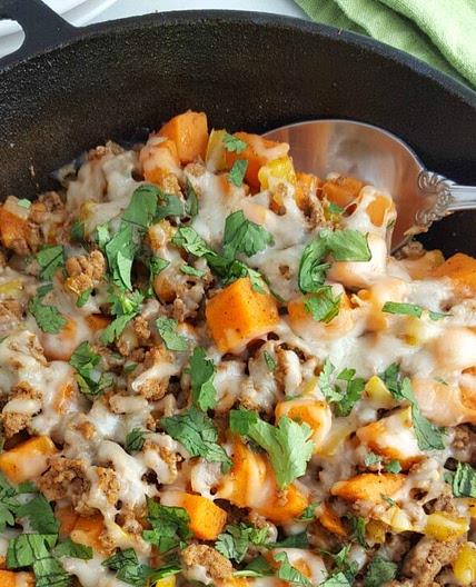 Ground Turkey Sweet Potato Skillet
