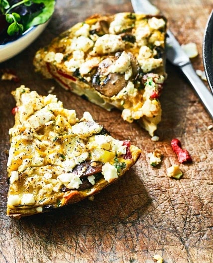 Roasted Pepper and Courgette Frittata