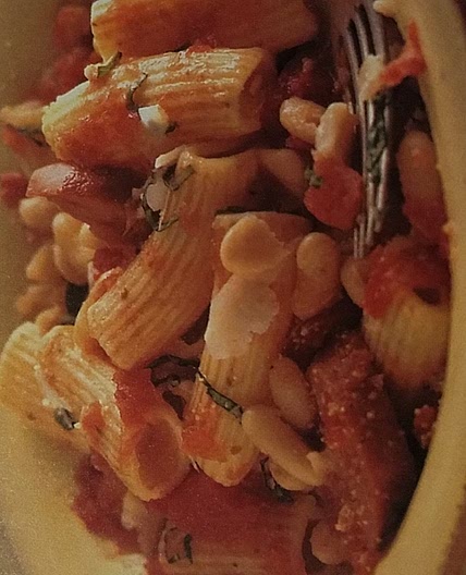 white bean & sausage rigatoni