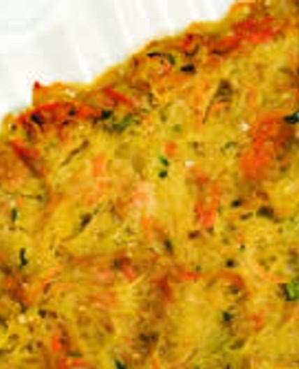 SPAGHETTI SQUASH “NOODLE” PUDDING (KUGEL)
