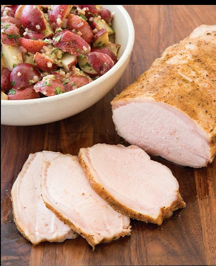 PORK LOIN WITH WARM DIJON POTATO SALAD