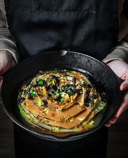 Seared Napa Cabbage with Miso Butter
