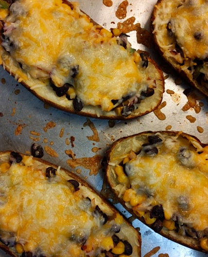 Vegetarian Southwestern Potato Skins