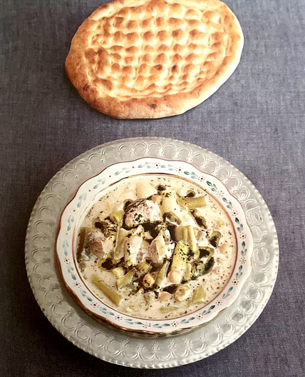 Lamb and garlic stew