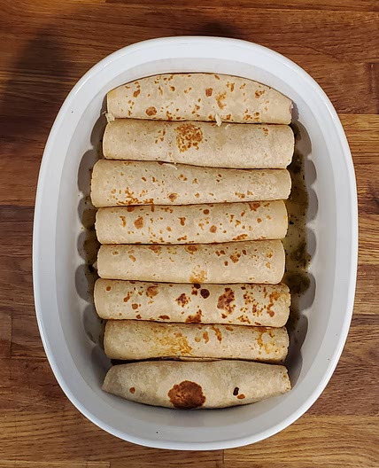 Tomatillo Chicken Enchiladas