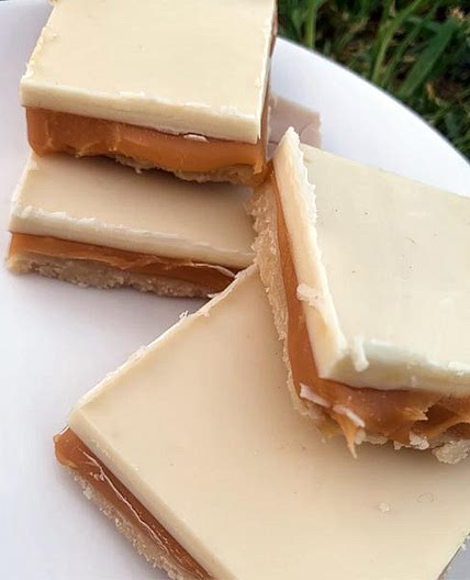 Inspired White Chocolate Toffee Pop Slice