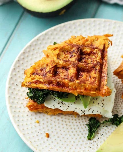 Paleo Sweet Potato Waffle Breakfast Sandwich