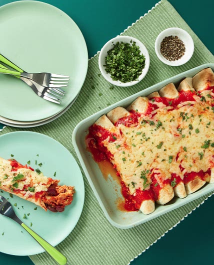 Leftover chicken enchiladas