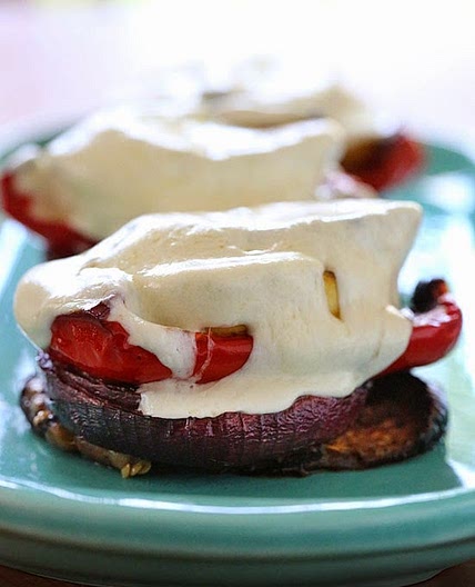 Grilled Veggie Towers with Mozzarella