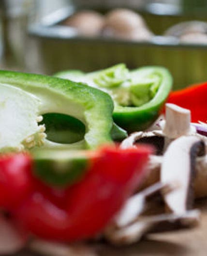 Poached eggs in peppers