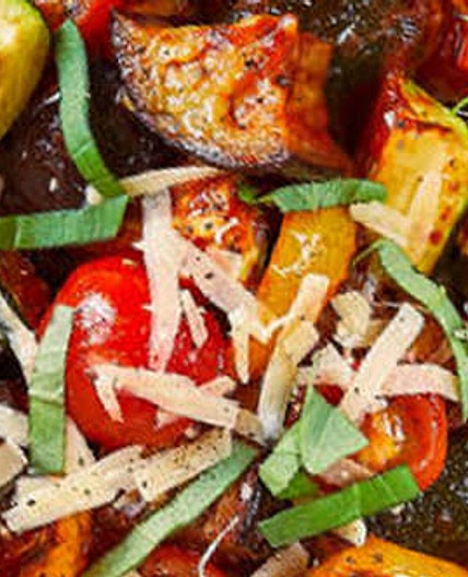 G - Cheesy Risotto With Ratatouille & Basil