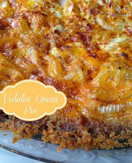 Cheddar and Ritz Cracker Vidalia Onion Pie