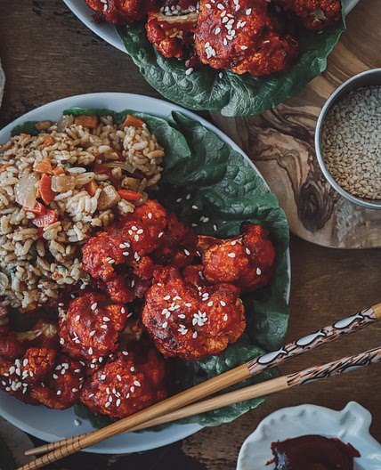 Korean Style Cauliflower Wings