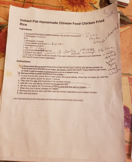 Instant Pot-Homemade Chinese Food-Chicken Fried Rice