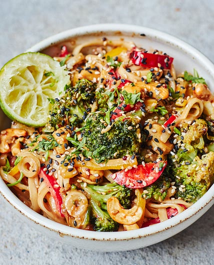 Sesame & broccoli noodle salad