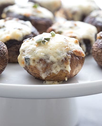 White Cheddar Stuffed Mushrooms
