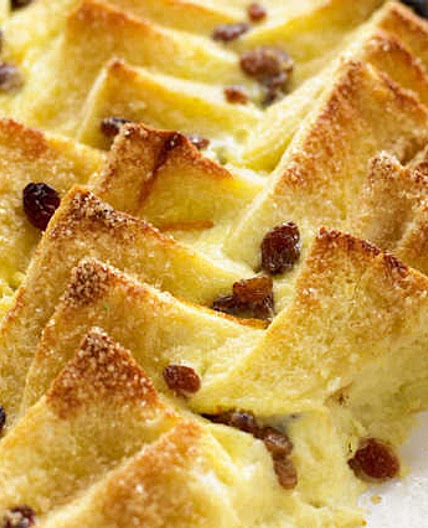 Creamy bread and butter pudding
