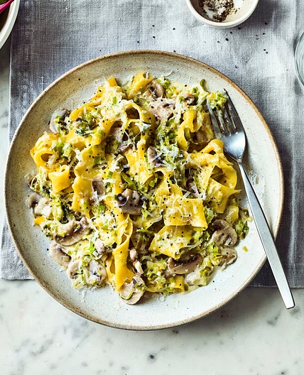Creamy Leek and Mushroom Pasta