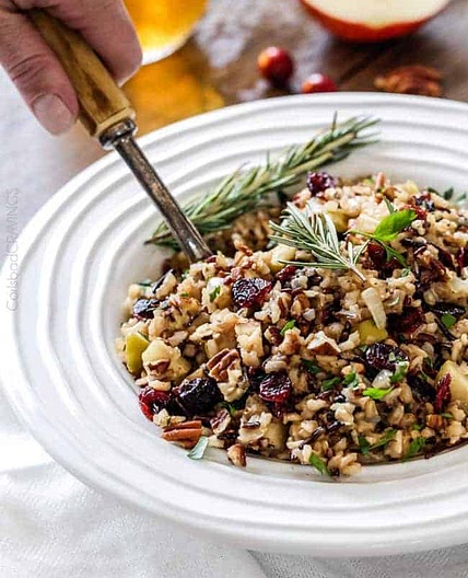 Cranberry Apple Pecan Wild Rice Pilaf