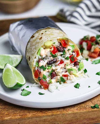 Chipotle Vegan Burrito with Cilantro Lime Rice