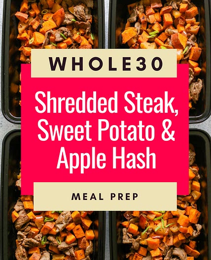Steak, Sweet Potato & Apple Hash Meal Prep