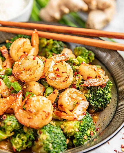Spicy Szechuan Shrimp and Broccoli