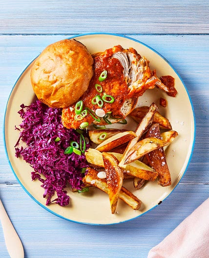 G - Miso-Chipotle Chicken Burger & Red Cabbage Slaw