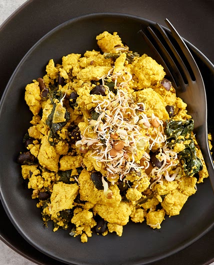 This Tofu Scramble With Healthy Spinach Really Gets You Going