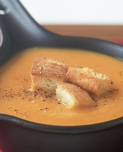 Moroccan sweet potato, carrot and chickpea soup
